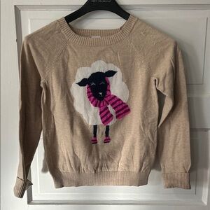 Kids Tan Sweater with Sheep Design